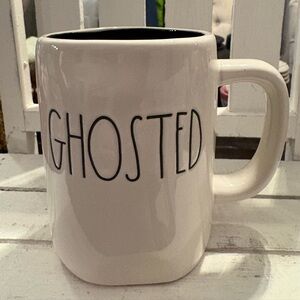 Rae Dunn Ghosted Mug - White with Black Interior